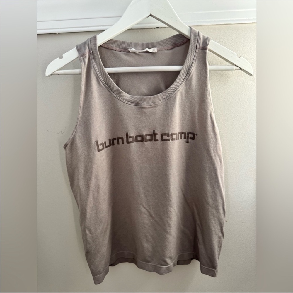 Burn Boot Camp Fitted Nylon Open Back Tank M